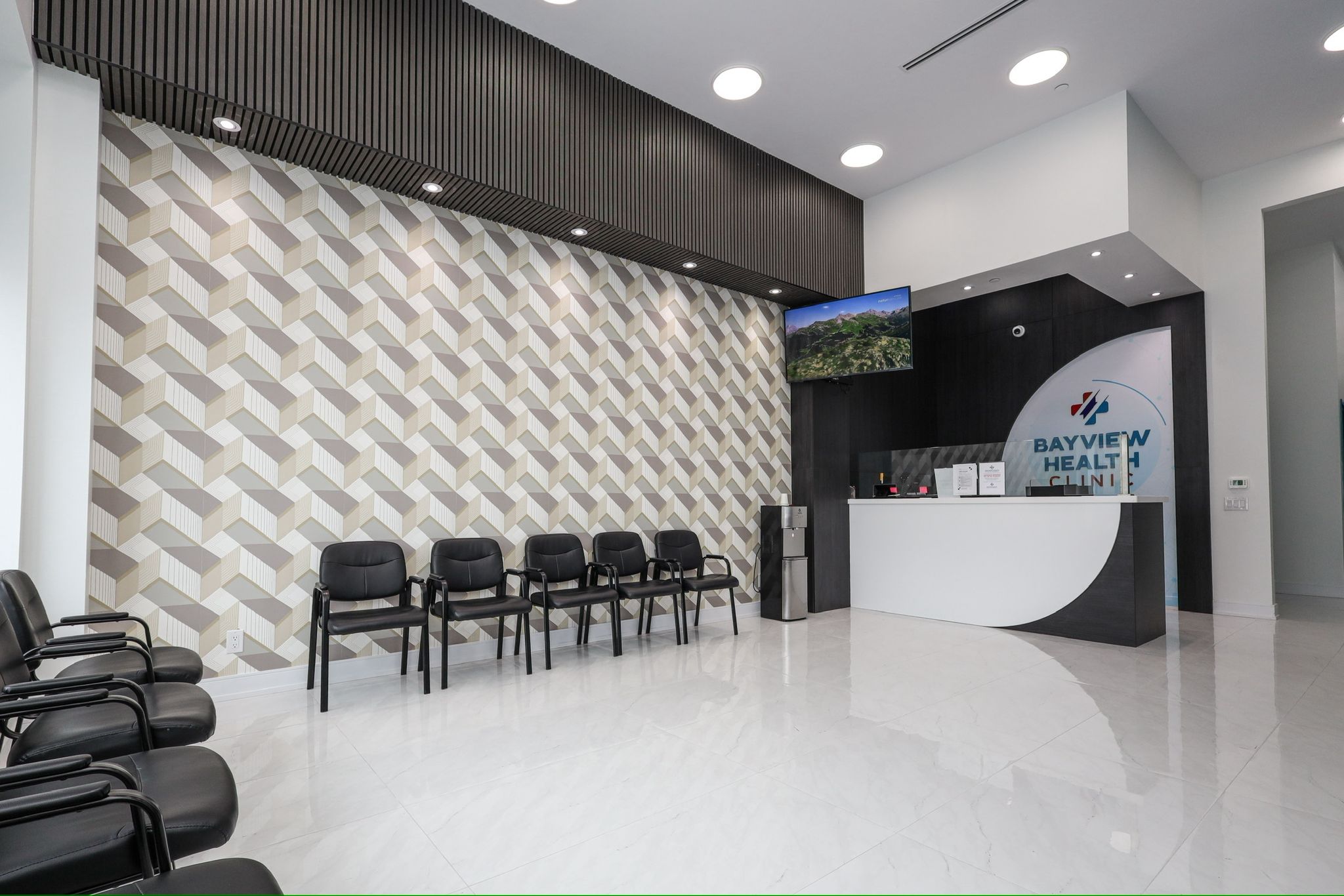 Bayview Health Pharmacy medication shelves and service area